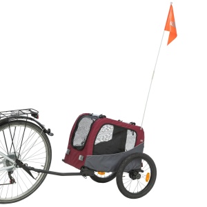 Remorca pentru caini TRIXIE M, pana la 22 kg, 63 x 68 x 75 cm, gri si rosu