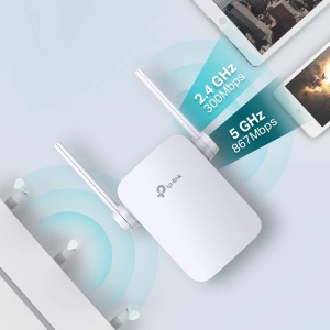 Repetitor Wi-Fi TP-Link RE305 AC1200, 1167 Mbits, 2 antene externe, alb - Img 5