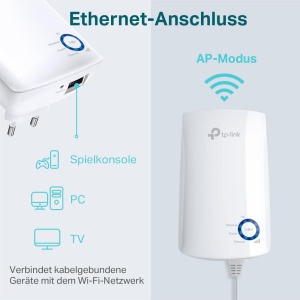 Repetitor Wi-Fi TP-Link TL-WA850RE, 300 Mbits, Alb - Img 5