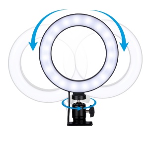 Ringlicht Handy Grundig 15,6cm - 48 LEDs, 3 Modi de Lumina, USB - Img 6