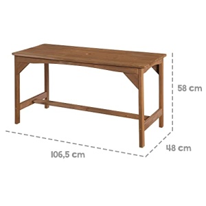 roba Grup de scaune pentru copii Outdoor+ din lemn masiv - incl. 1 masa, 2 banci, umbrela de soare Little Stars si perne de sezut - tec - Img 10