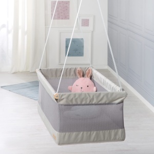 Roba Hangebettchen Safe Asleep, Patut Suspendat 90x45 cm, Culoare Gri - Img 9