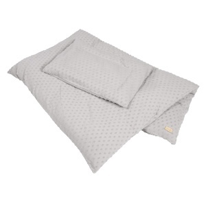Roba Lil Planet Set Lenjerie de Pat Copii 100x135 cm Gri Bio Bumbac GOTS - Img 2
