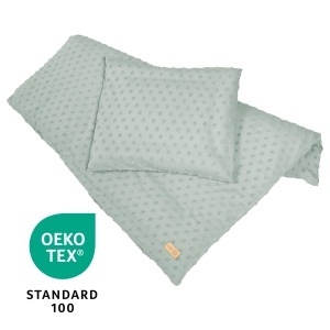 Roba Lil Planet Set Lenjerie Pat Bebe 80x80 cm Bio Bumbac GOTS Frosty Green - Img 8