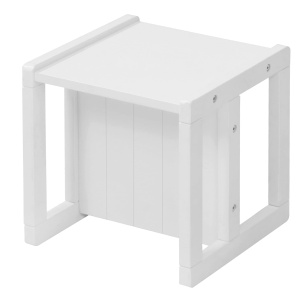 roba Scaun pentru copii in stil casa de tara - Scaun si scaun reversibil cu 3 inaltimi de sezut - Scaun multifunctional pentru copii - Lemn alb - Img 6