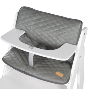 Roba Sit Up Luxe Set 2 Piese Husa Scaun Inalt PU-Leder Gri Modern - Img 2
