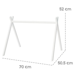 Roba Spielbogen - Centrul de Activitati din Lemn Alb pentru Bebei, 56x69x49.5 cm - Img 4
