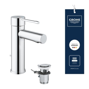 Robinet baie GROHE Essence, crom, 17 cm, economisire apa