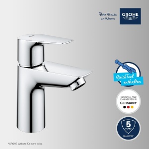 Robinet baie GROHE StartEdge, crom, 15cm, design modern, instalare usoara - Img 3
