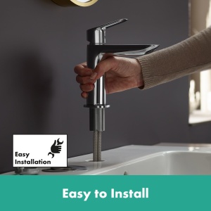 Robinet baie hansgrohe Logis Fine, crom, EcoSmart, inaltime 110 mm - Img 9