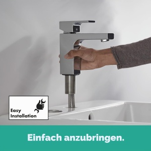 Robinet baie hansgrohe Vernis Shape, inaltime 100 mm, crom, economisire apa - Img 9