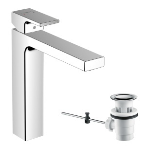 Robinet de baie hansgrohe Vernis Shape, inaltime 190 mm, crom, economisire apa