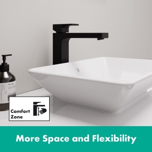 Robinet de baie hansgrohe Vernis Shape, inaltime 190 mm, mattschwarz, cu sistem de deschidere - Img 3