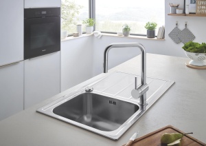 Robinet de bucatarie GROHE Minta, crom, cu dus retractabil, 360 rotire - Img 2