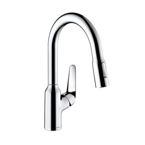 Robinet de bucatarie hansgrohe Focus M42, 360 rotire, crom, cu dus extractibil