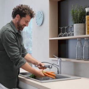 Robinet de bucatarie hansgrohe Focus M42, crom, cu dus retractabil, 150 mm - Img 8