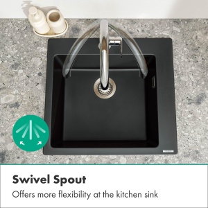 Robinet de bucatarie hansgrohe Vernis Blend M35, crom, inaltime 210 mm, rotire 120360 - Img 5