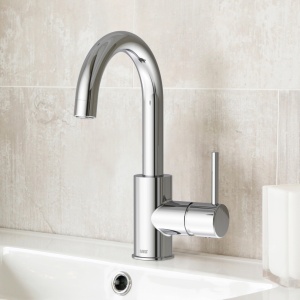 Robinet de lavoar Lenz Bow2 in crom - robinet de baie de inalta calitate cu gura pivotanta - instalare simpla si usor de curatat - 46010202 - Img 2