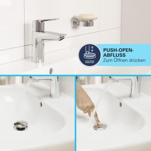 Robinet pentru baie GROHE Start, negru, cu sistem de economisire a apei, 19 cm - Img 7