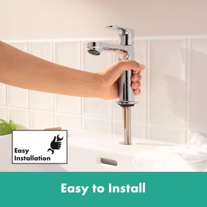 Robinet pentru chiuveta hansgrohe Rebris S, crom, cu sistem EcoSmart, 109 mm - Img 7
