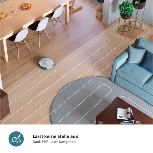 Robot aspirator si mop Philips Homerun Seria 2000 XU200025 6000Pa navigatie laser Alb Arctic - Img 4
