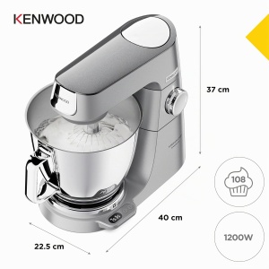 Robot de bucatarie Kenwood Titanium Chef Baker XL, 1200 W, 7L, Argintiu - Img 7