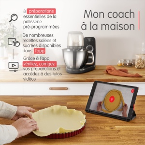 Robot de bucatarie Moulinex bol din otel inoxidabil 55 l 8 programe de retete de baza tehnologie brevetata silentios robust aplicatie gratuita cu coac - Img 2