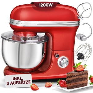 Robot de bucatarie ProfiCook PC KM 1197 1200W bol 5L rosu