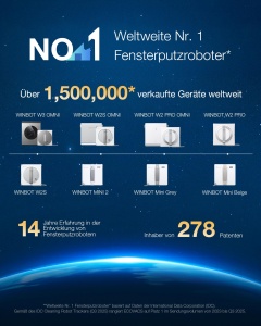 Robot de curatenie ECOVACS WINBOT W2 PRO, 3 duze, sistem de protectie 10 trepte, alb - Img 9