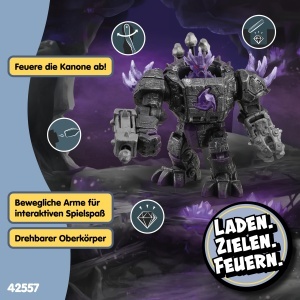 Robot de lupta Schleich ELDRADOR Schatten Master cu 17 piese, mobilitate si accesorii - Img 4