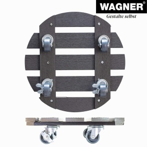 Rola pentru plante WAGNER WPC 29 x 7,5 cm, capacitate 100 kg, gri - Img 6