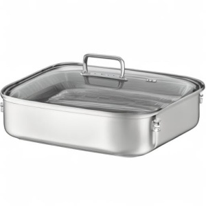 Rosle Expertiso Brater 38x28 cm Capac din Sticla Inductie Inox - Img 5