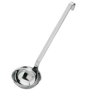 Rosle Schopfloffel din inox 1810 cu maner cu carlig argintiu 10 cm