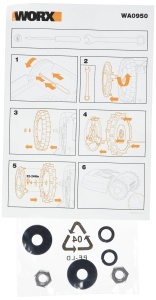 Roti offroad pentru robot de tuns iarba WORX WA0950, compatibile cu modelele Landroid M, aderenta imbunatatita pe teren dificil - Img 4