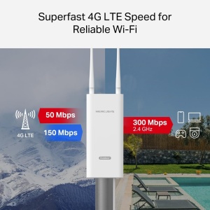 Router 4G LTE Mercusys MB118-4G, Wi-Fi 300 Mbits, IP65, PoEDC - Img 5
