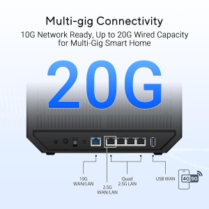 Router WiFi Tri-Band ASUS RT-BE92U, 9700 Mbps, 10G WAN, Negru - Img 4
