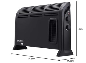Rowenta CO3035 Incalzitor cu ventilator cu convectie Vectissimo | Doua niveluri de putere | Incalzire electrica | Interior | Pentru camere de 25 m2, negru - Img 6