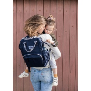 Rucsac multifunctional BEABA Wellington compartimente multiple albastru - Img 3