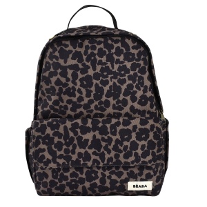 Rucsac pentru schimbat bebe BEABA Tokyo 21L, unisex, 9 compartimente, leopard