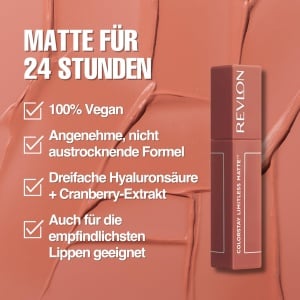 Ruj lichid mat Revlon ColorStay Limitless, 24 ore, 008 Stir Me Up, 100 vegan - Img 2