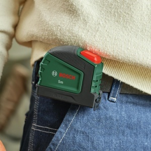 Ruleta de masura Bosch 5m cu cleste creion si marker adanc, Auto-Lock - Img 4