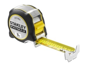 Ruleta de masurare STANLEY FATMAX XTREME 5m, cu frana de deget, banda de 16mm, haken mare