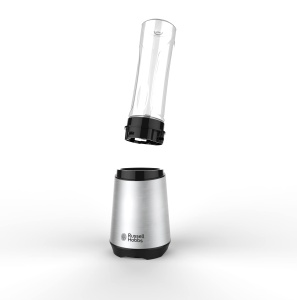 Russell Hobbs Blender - Stand Mixer & Smoothie Maker to go [motor de putere de 23.500 rpm] incl. 2x ulcior de blender 600ml (fara BPA, masina de spalat vase si rezistent la rupere incl. capac) Tocator, otel inoxidabil, 23470-56 - Img 2