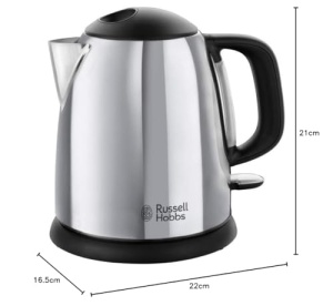 Russell Hobbs Ceainic mic [1,0l] Victory din otel inoxidabil lustruit (2400W, functie de gatit sub presiune, filtru de calcar detasabil, indicator extern al nivelului apei, ceainic mic de calatorie)Ceainic 24990-70 - Img 8
