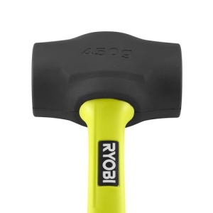 RYOBI Ciocan de cauciuc cu maner din lemn de hickory, negru, 450 de grame RHHM450 - Img 4