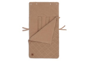 Sac de dormit pentru bebelusi Jollein, model Check Knit, Biscuit, cu fleece - Img 2