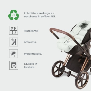 Sac de dormit pentru bebelusi Nuvita 9920 Universal, negru, pentru carucioare si scaune auto - Img 2