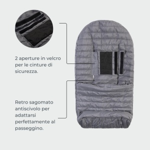 Sac de dormit universal Nuvita Moovo 9658 Junior, pentru carucior, culoare pistachie, -10 C - Img 4