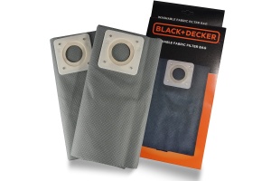 Sac filtrant lavabil BlackDecker set 2 bucati material textil gri capacitate 30L