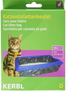 Sac pentru litiera de pisici Kerbl 84215, XL 59 x 46 cm, 10 pungi - Img 1